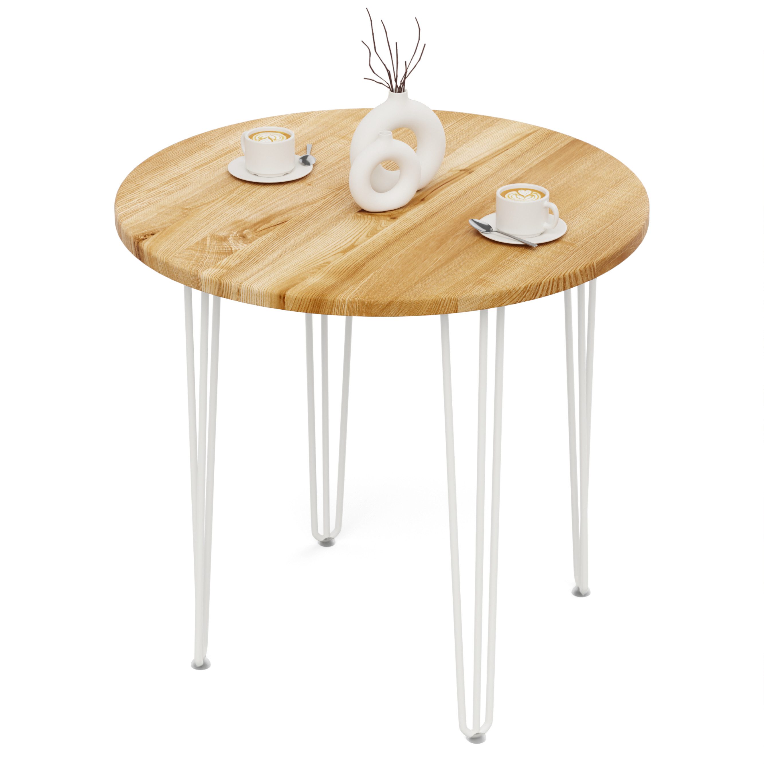 LAMO Manufaktur Esstisch Tisch rund 80 cm Stärke: 28mm, Farbe: Rustikal, Be günstig online kaufen