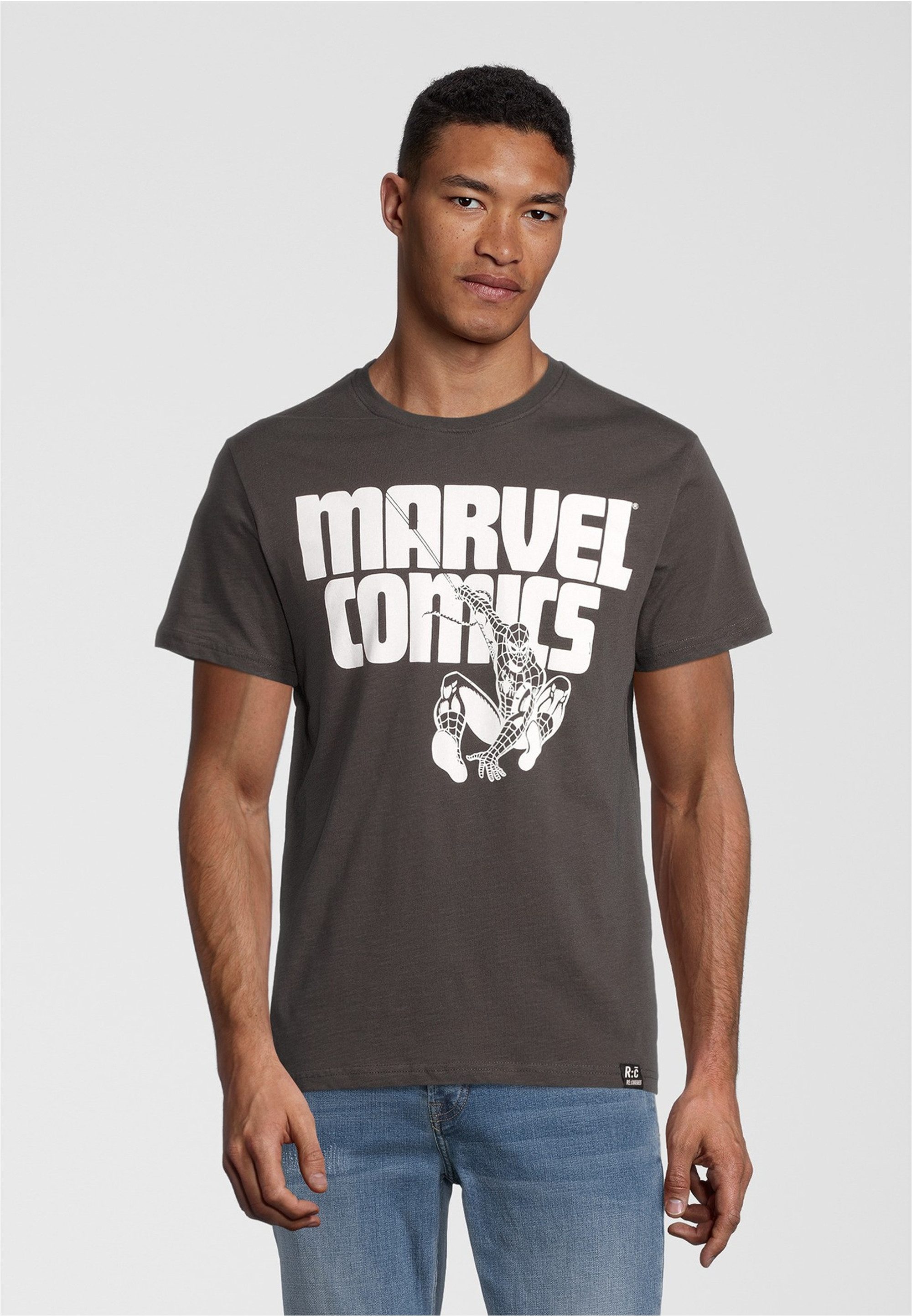 Recovered T-Shirt Spidey Black mit coolem Marvel-Print. Reduzierter Preis € 24,99. Unverbindliche Preisempfehlung € 29,99