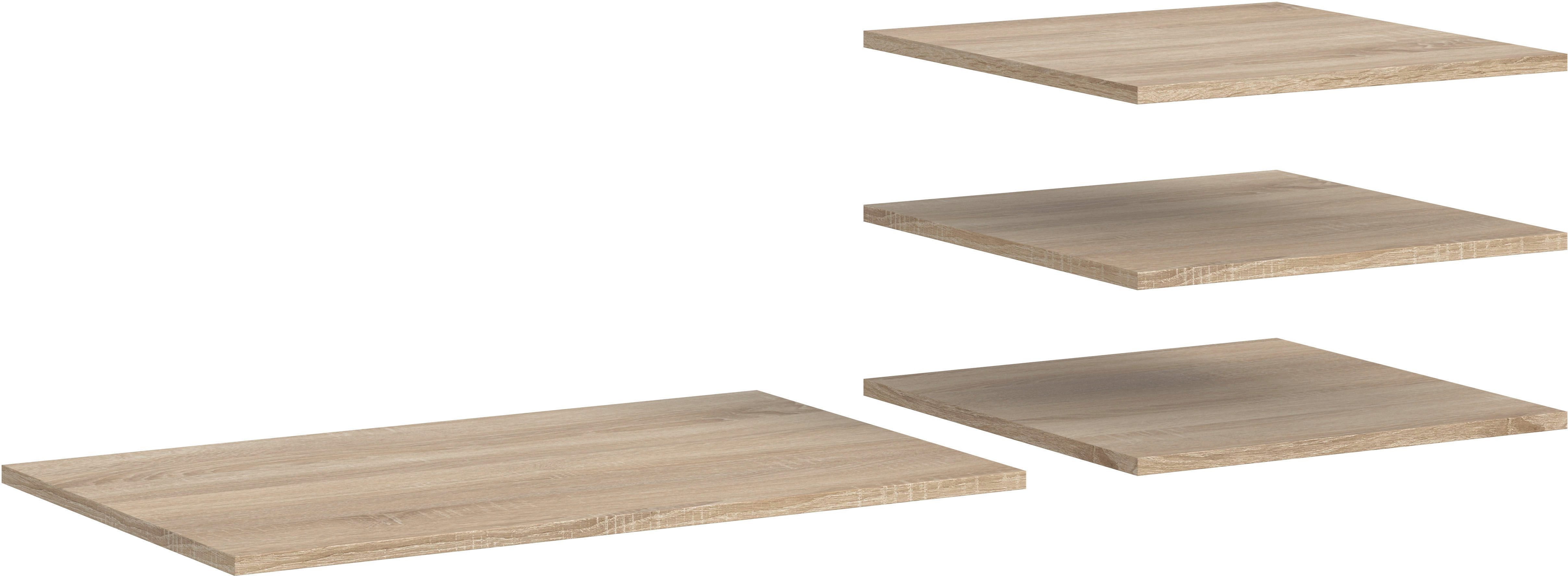 Home affaire Einlegeboden BENDINGO, 4er Set Einlegeböden, Breite: 78cm & 47cm (4er Set passend für Artikel 43969449), 1 Boden in 78 cm Breite & 3 Böden in 47 cm Breite