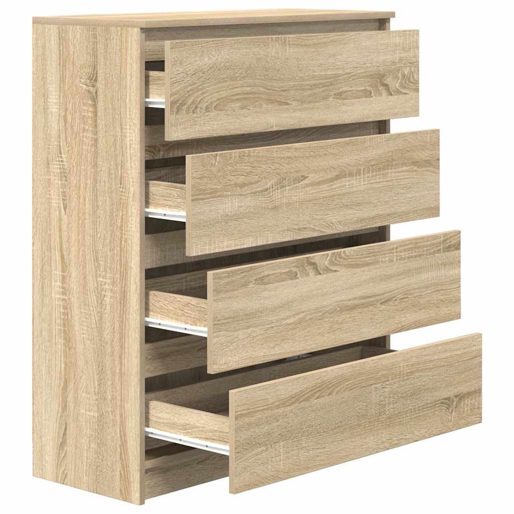 vidaXL Sideboard Sideboard Sonoma-Eiche 80x35x99 cm Holzwerkstoff (1 St) – Bild 5 von 5