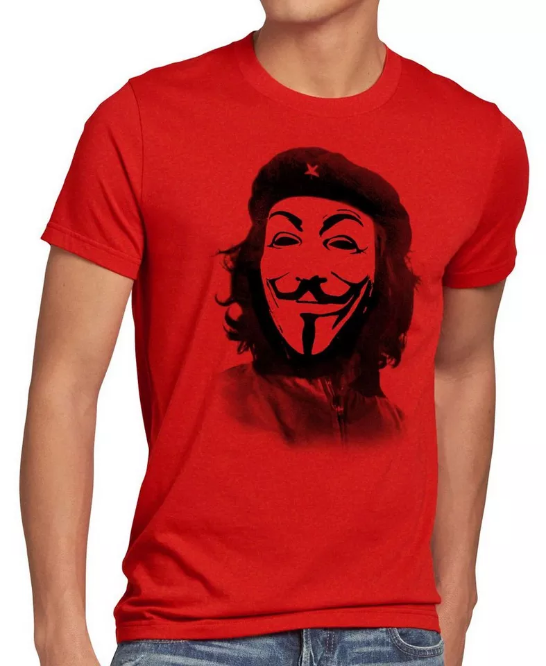 style3 T-Shirt Anonymous Che Guevara guy fawkes occupy maske guy fawkes hacker kuba
