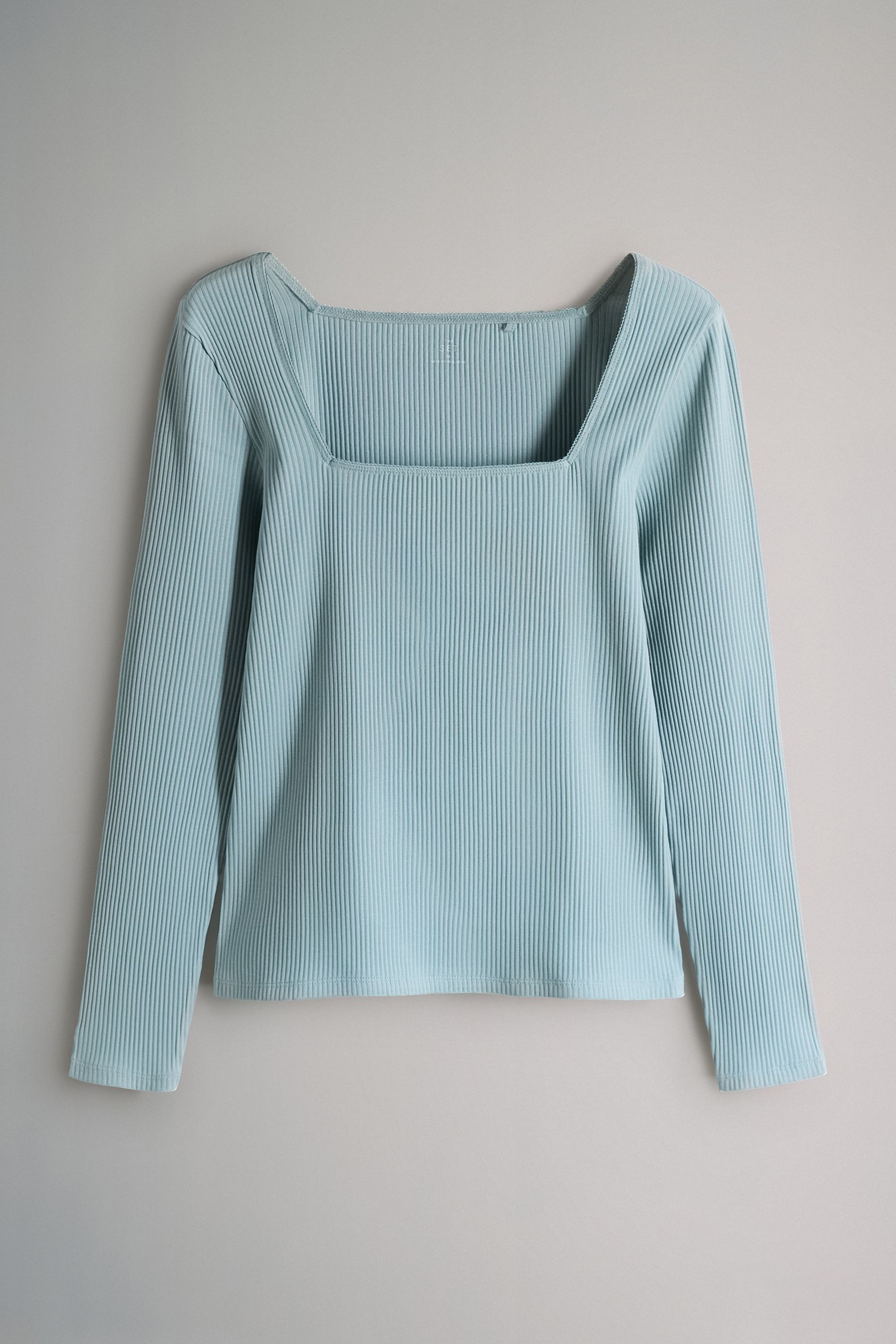 The Set T-Shirt The Set Gerippte Oberteile mit Besatz, 4er-Pack (4-tlg)