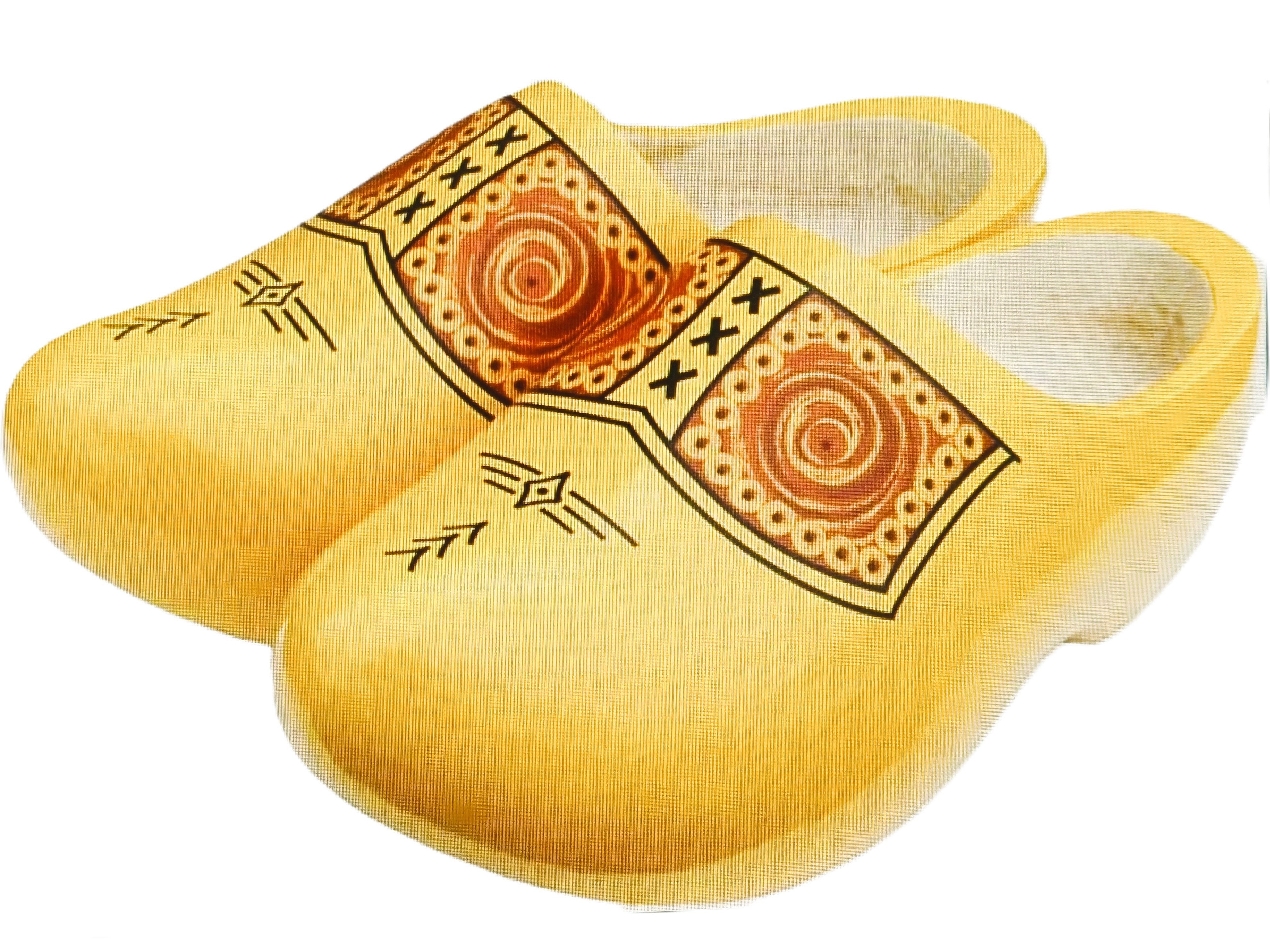 Klompenfabriek Nijhuis BV holländische Holzschuhe: Der Klassische im gelben Farmerdesign Clog