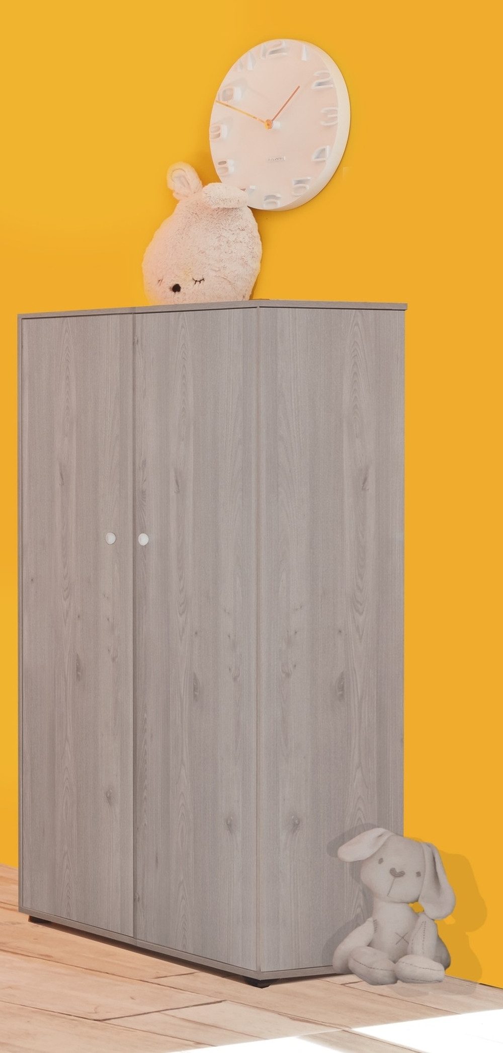 Mäusbacher Drehtürenschrank 2 Stangen, 1 Boden, Nelson Eiche Dekor - 80x152x42 (BxHxT)