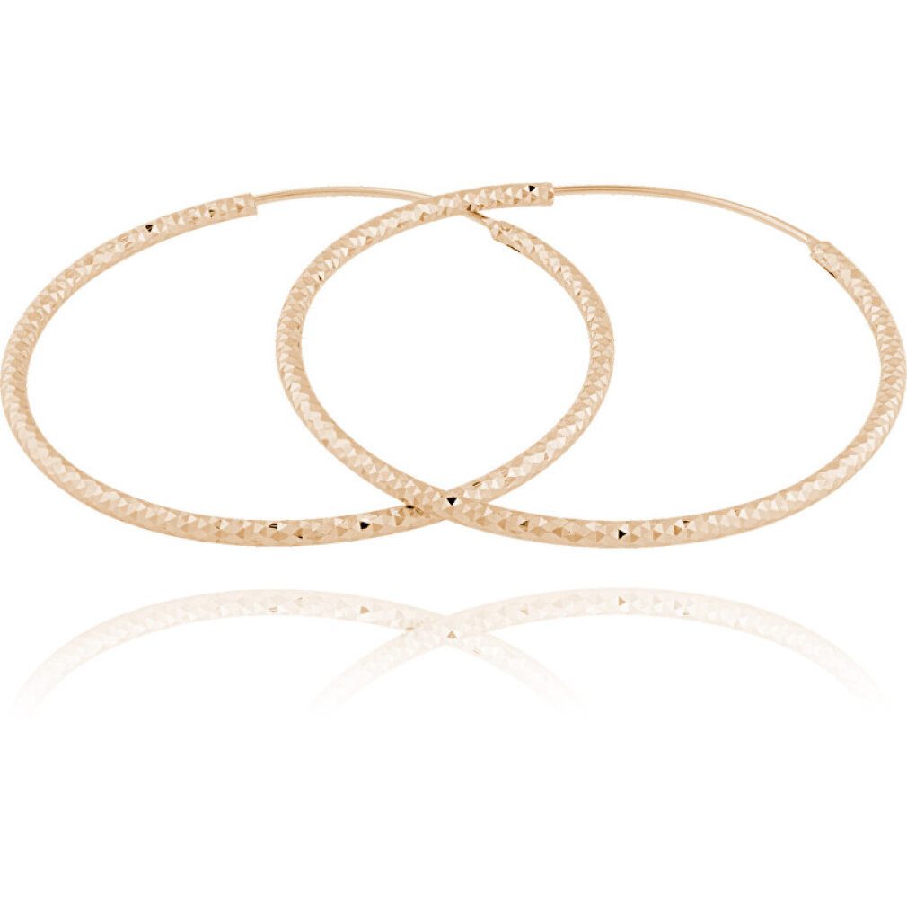 JVD Ohrring-Set Gold plated silver earrings rings SVLE0216XD5RO - Diameter: 4 cm