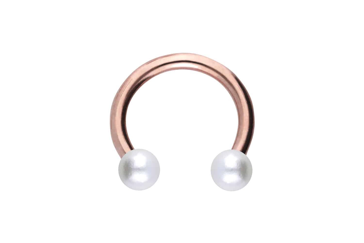 Nasenpiercing Chirurgenstahl Hufeisenring SYNTHETISCHE PERLEN