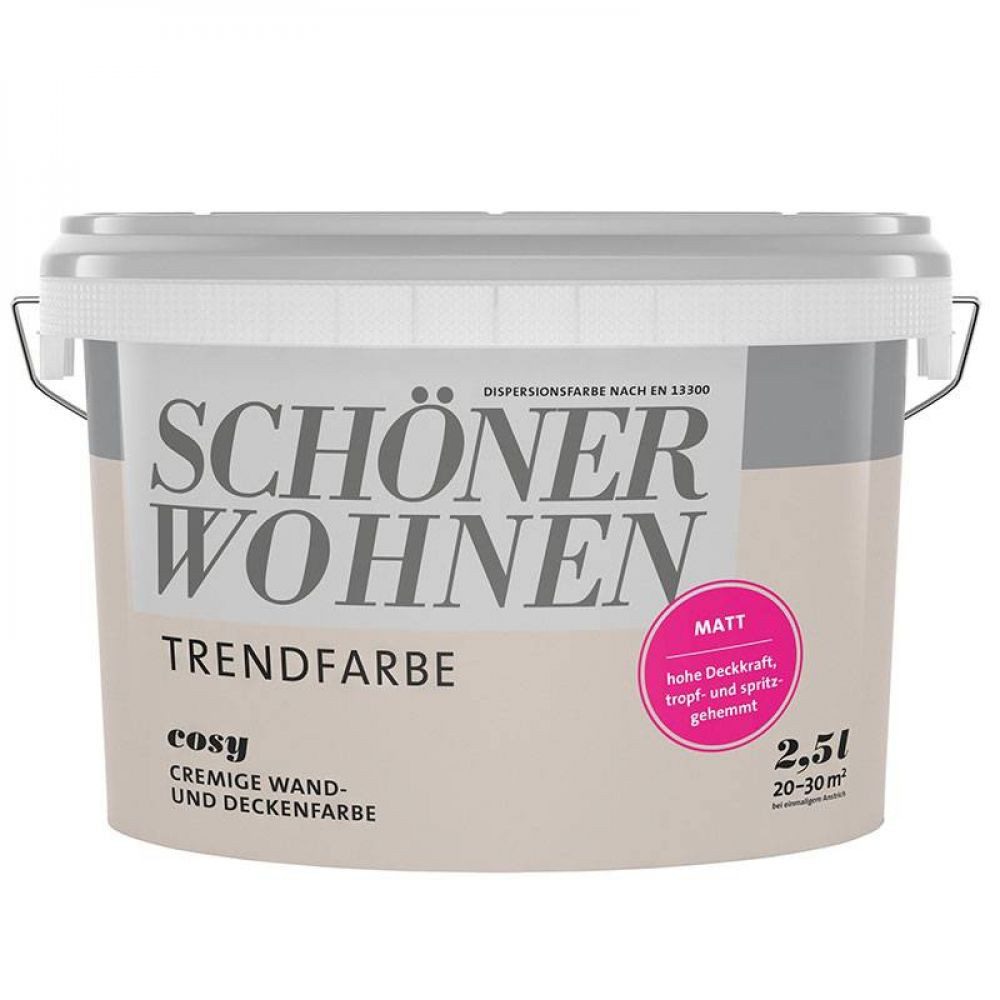SCHÖNER WOHNEN FARBE Wandfarbe SW Trend Wandfarbe matt 2,5L cosy 8574