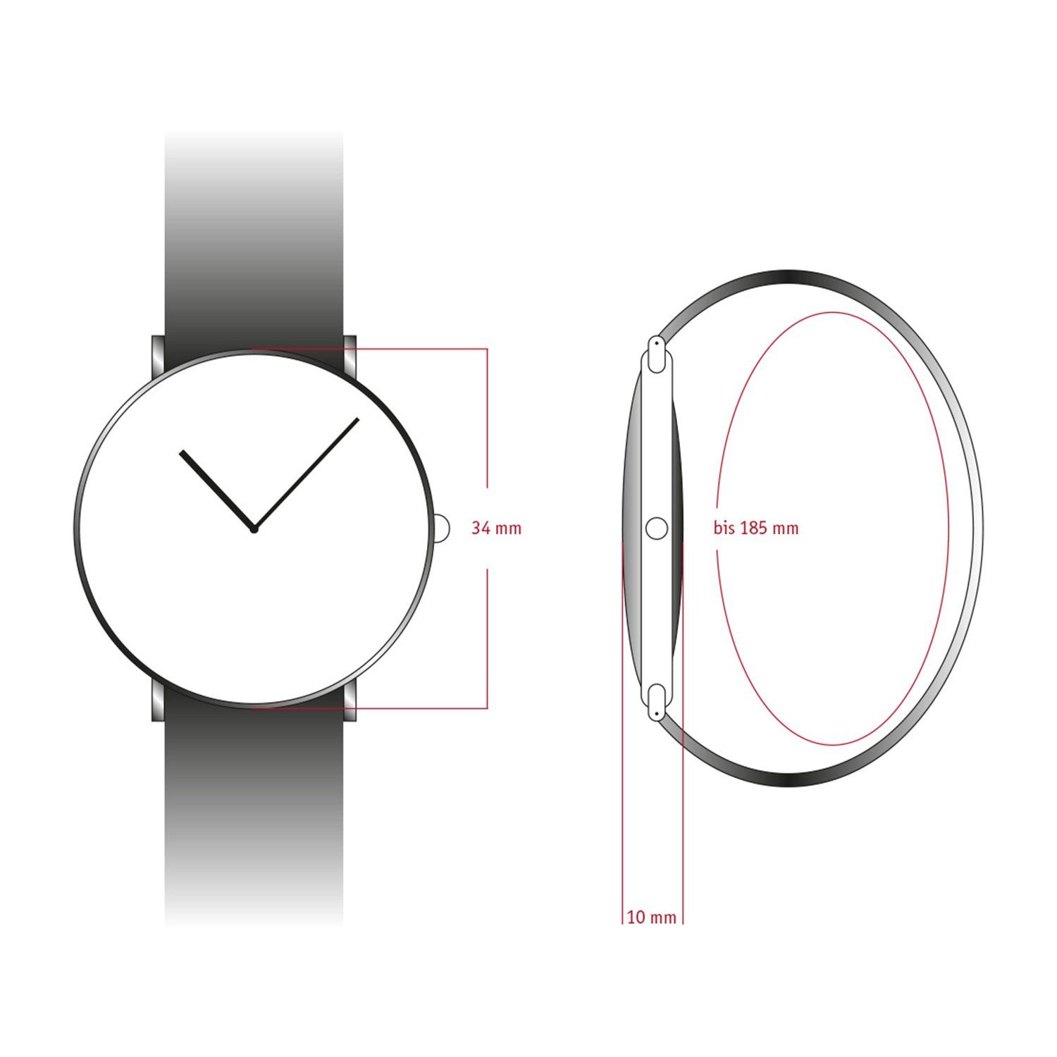 Dugena Quarzuhr Damenuhr 4461082 Venetia Stone, Quarz, schwarzes Zifferblatt