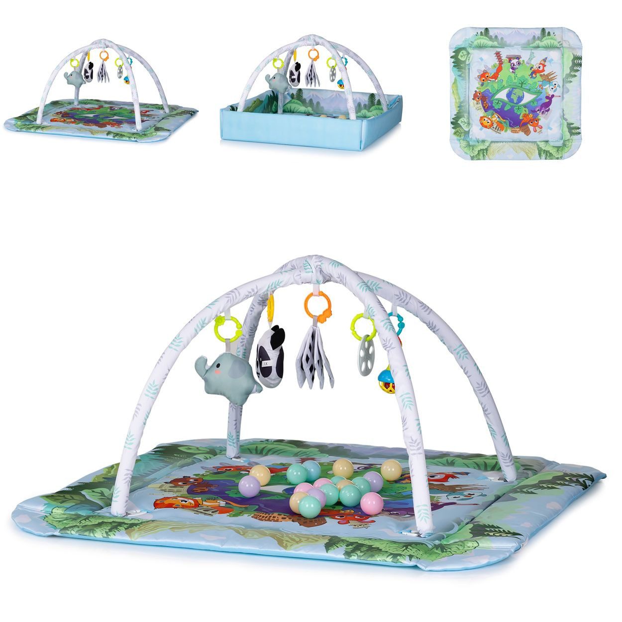 Chipolino Spielbogen World Tour, Spielmatte, Erlebnisdecke, Bälle, ab Geburt