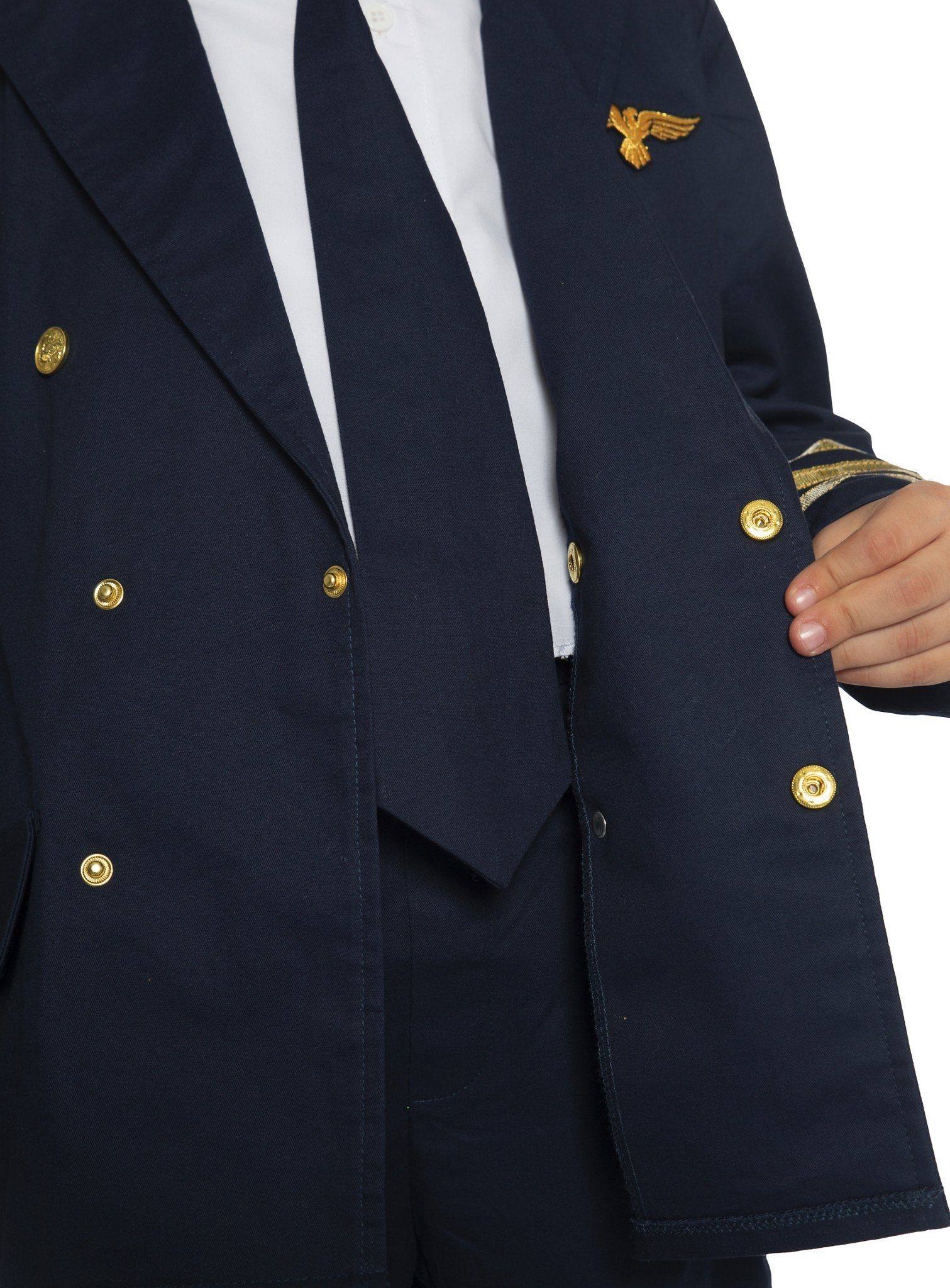 Maskworld Kostüm Pilot Kinderkostüm Deluxe - für Fasching Karneval, Zu Höherem berufen: Pilotenkostüm von MASKWORLD