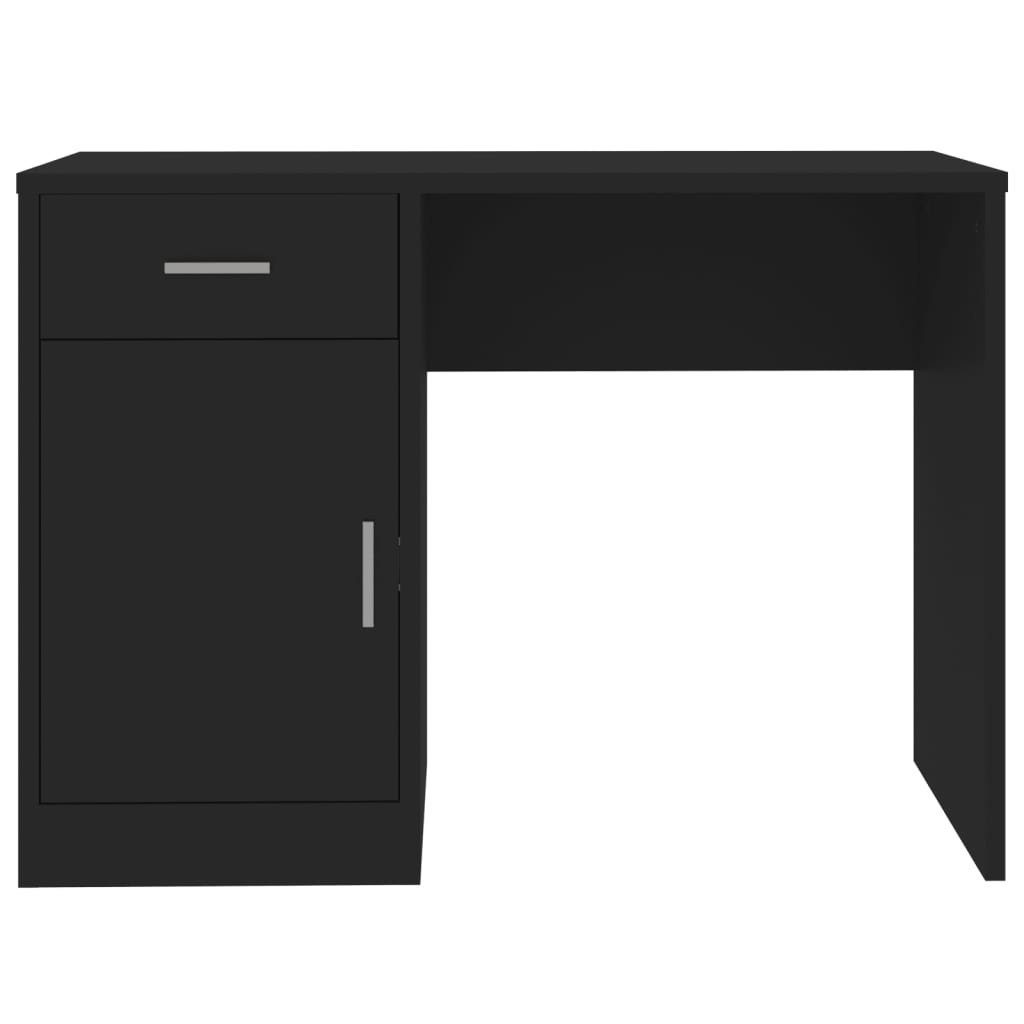 Stauraum Holzwerkstoff Schreibtisch 100x40x73 | Schwarz Schwarz cm vidaXL Schreibtisch mit Bürotisch Schwarz
