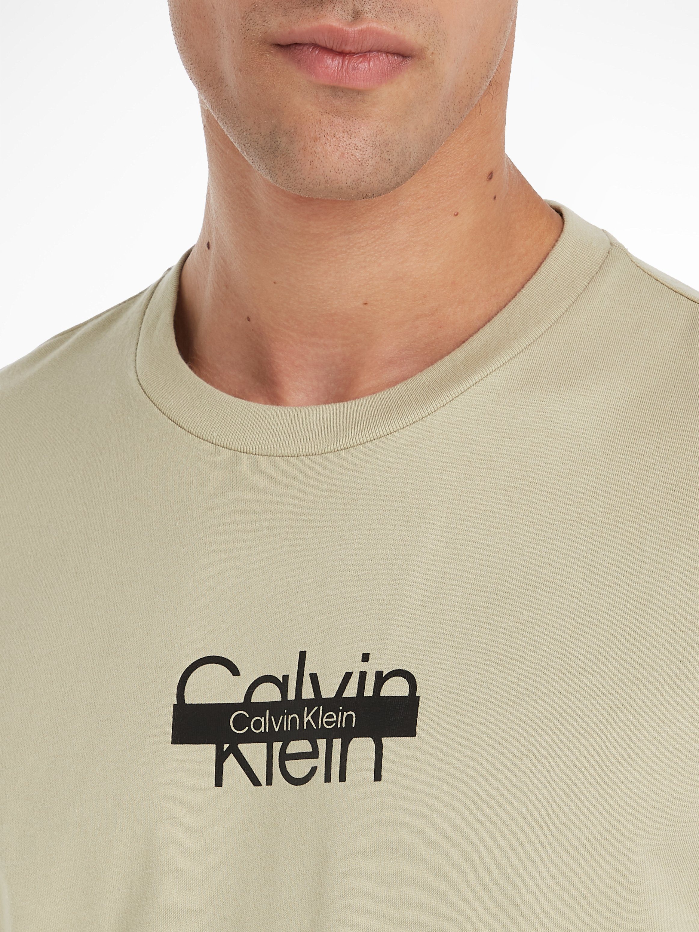 Calvin Klein T-Shirt CUT THROUGH T-SHIRT Eucalyptus LOGO