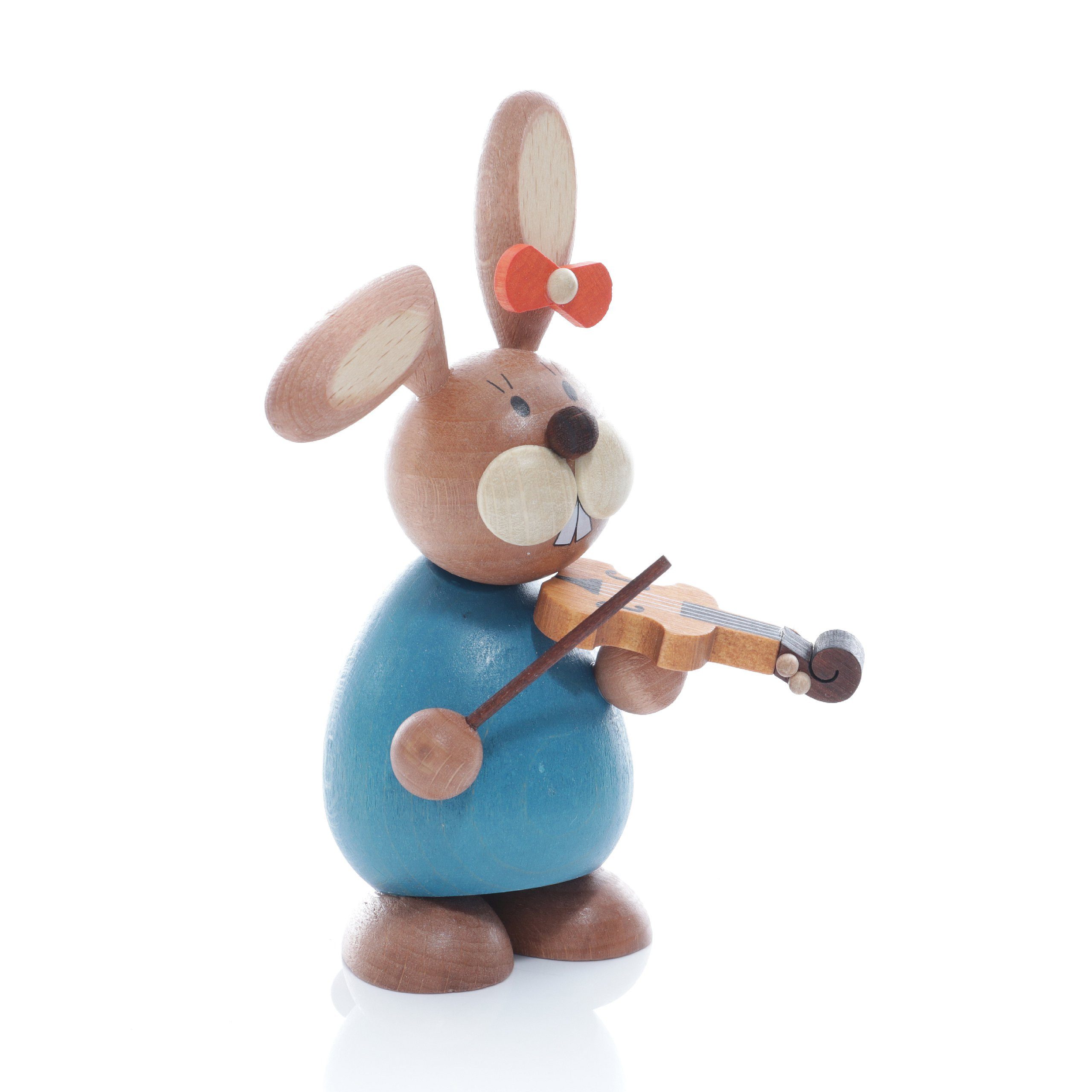 Osterhase Osterhäsin stehend mit Geige BxH 6x12cm NEU