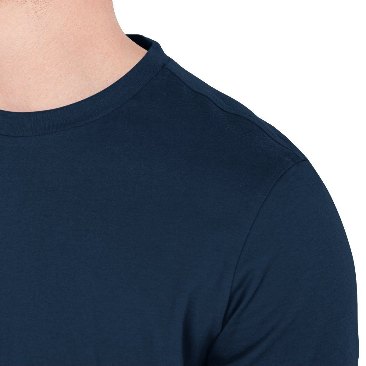 Jako T-Shirt Freizeit Doubletex (Polyester/Baumwolle) marineblau Herren
