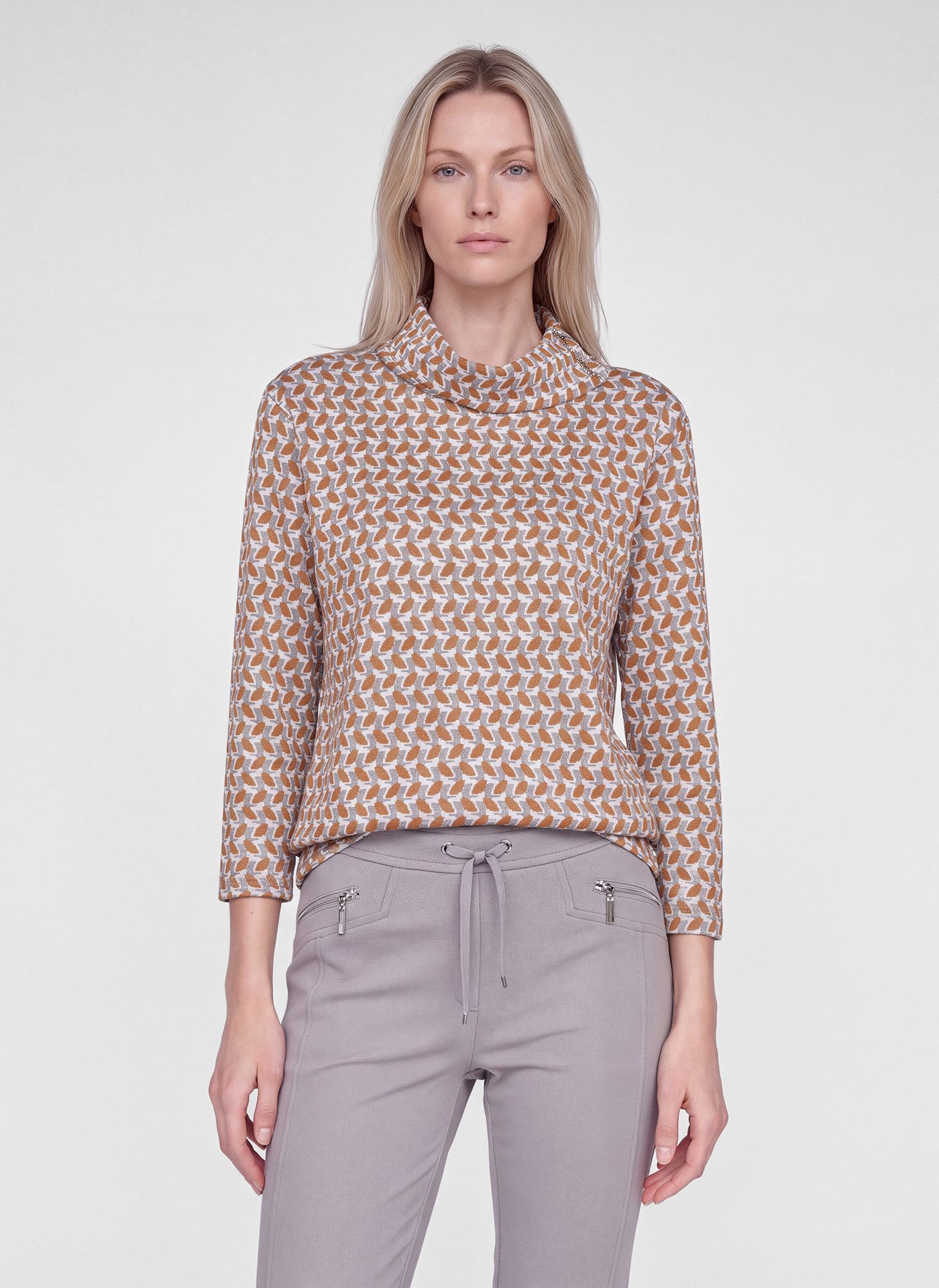 Rabe 3/4-Arm-Shirt 3/4 Arm Shirt mit grafischem Muster und Glitzerdetails