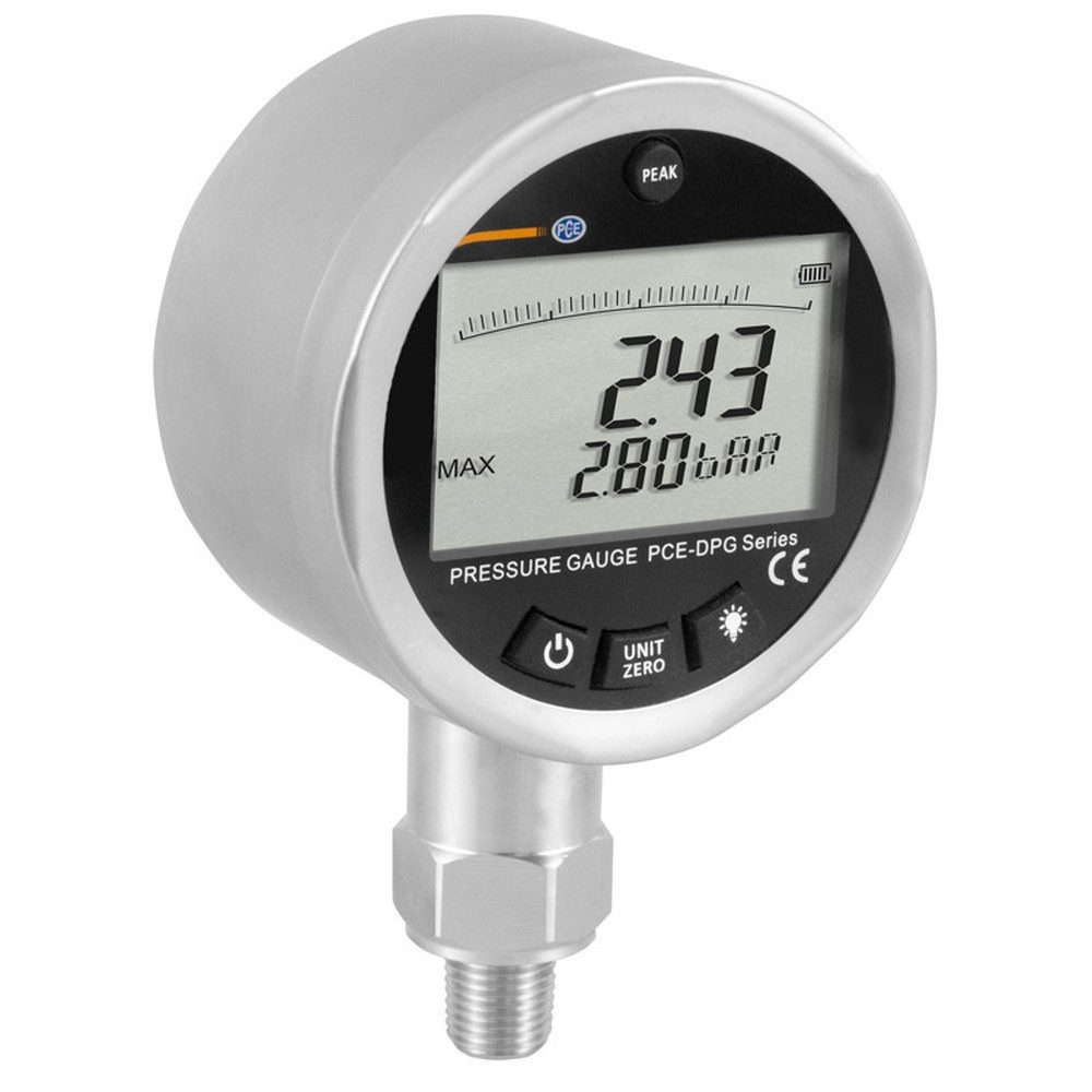 PCE Instruments Luftdruckmessgerät Drucksensor PCE-DPG 3, Druckaufnehmer für Wasser und Gase