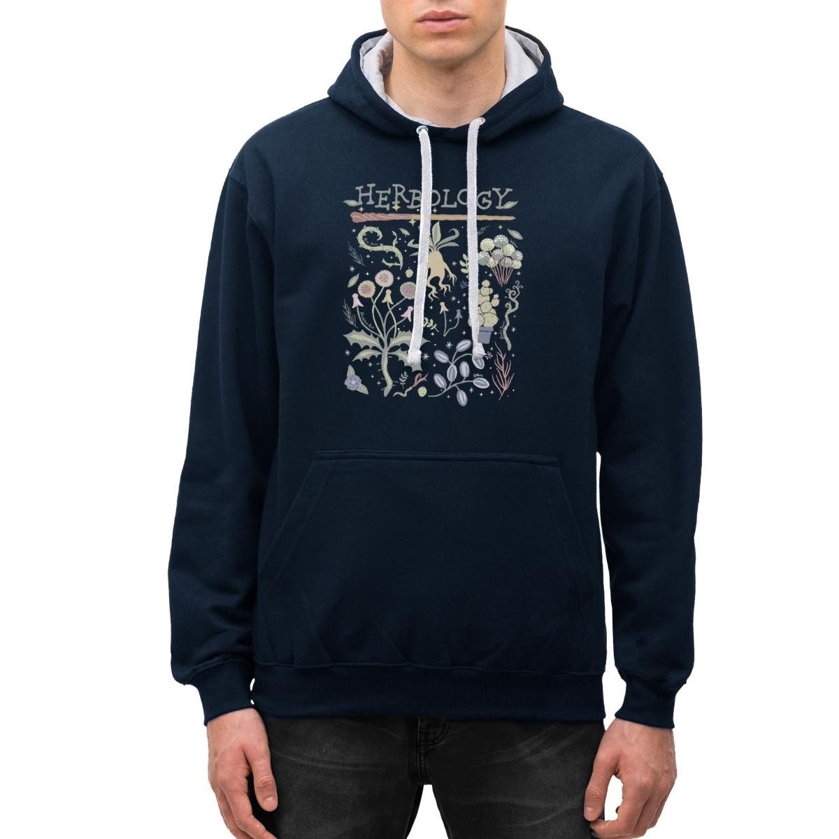 Hoodie Harry Potter Herbology Botanische Kräuter Design Unisex Kontrast Hoodi