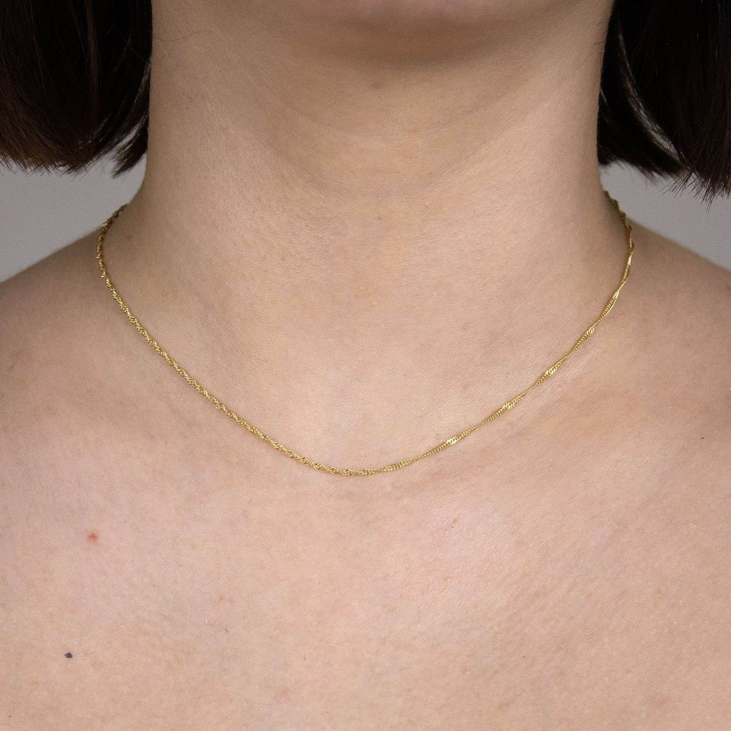 HOPLO Goldkette Goldkette Singapurkette Halskette Breite 1,6 mm 38 cm 333-8 günstig online kaufen