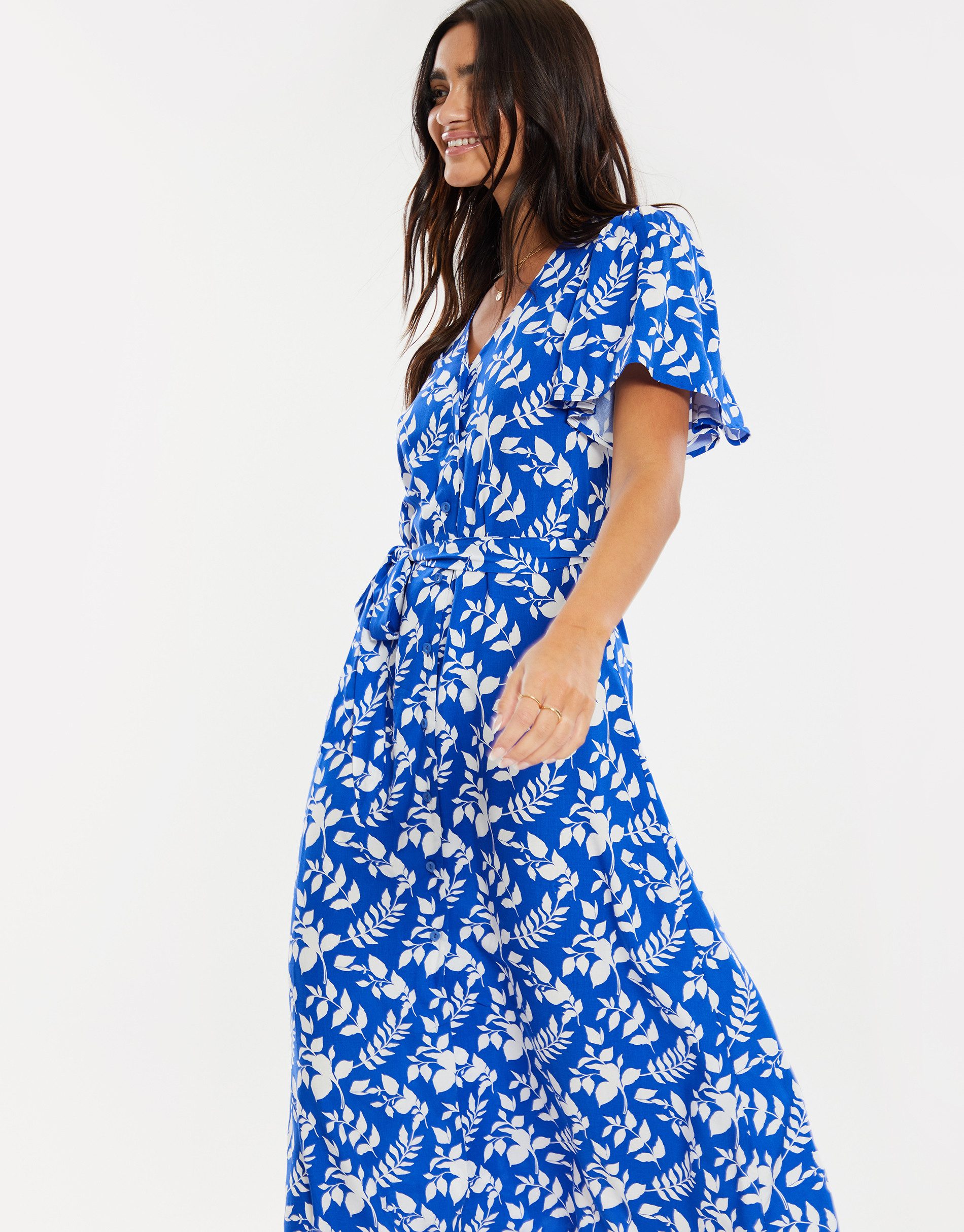Threadbare Sommerkleid Fruit Pastill mit Bindegürtel