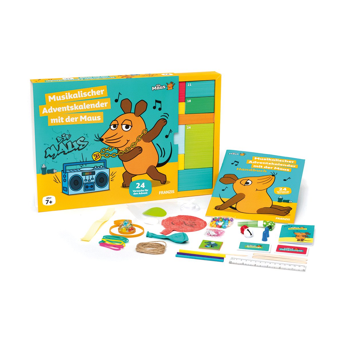 Franzis Adventskalender FRANZIS 67270 - Musikalischer Adventskalender mit der Maus, 24 Vers