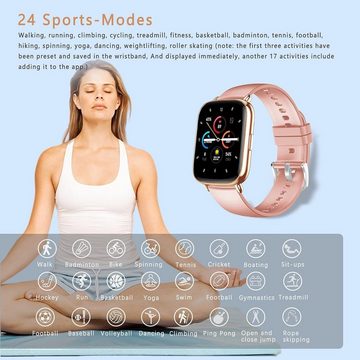 MicLee Smartwatch (1,69 Zoll, Andriod iOS), Armband EKG PPG Blutdruck Monitor Farbbildschirm Uhr Wasserdicht IP67