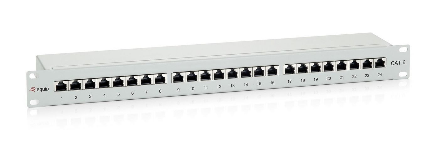 Kabelkanal EQUIP Patch Panel 19"" Cat6 24-Port 1HE