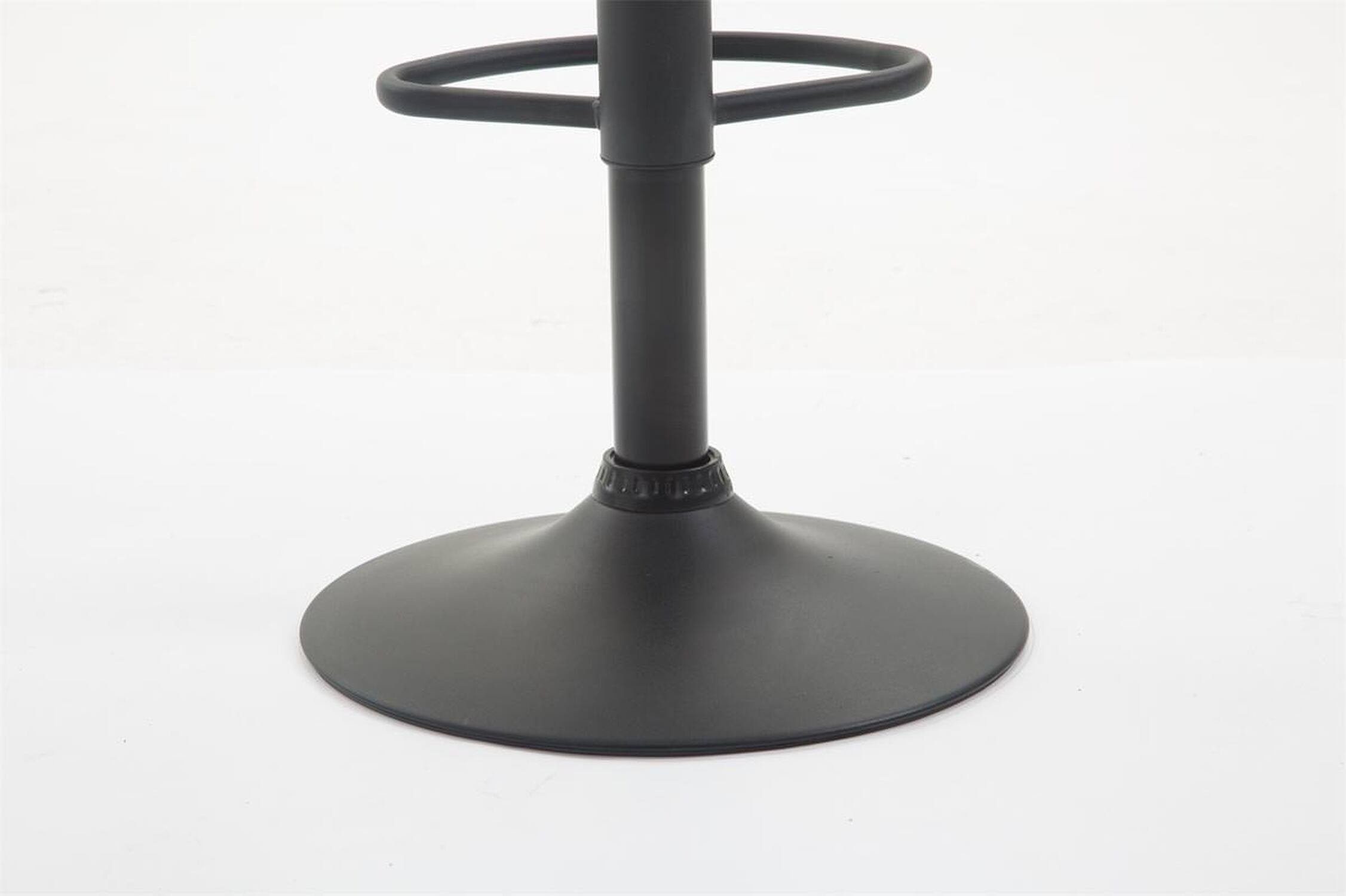 TPFLiving - 2 (Set, St., Barstuhl mit schwarz Barhocker Gestell Schwarz Kunstleder Hocker Metall drehbar), Theke Bragnum angenehmer und für Rückenlehne matt - Fußstütze 360° Küche & bequemer Sitzfläche Sitzfläche: