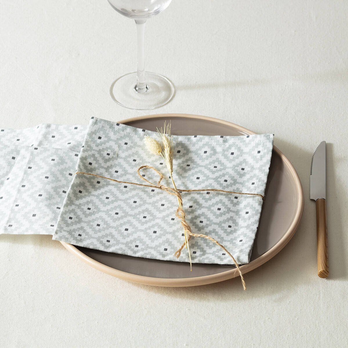 Atmosphera Créateur d'intérieur Stoffserviette Stoffservietten ETNIK, 4er-Set