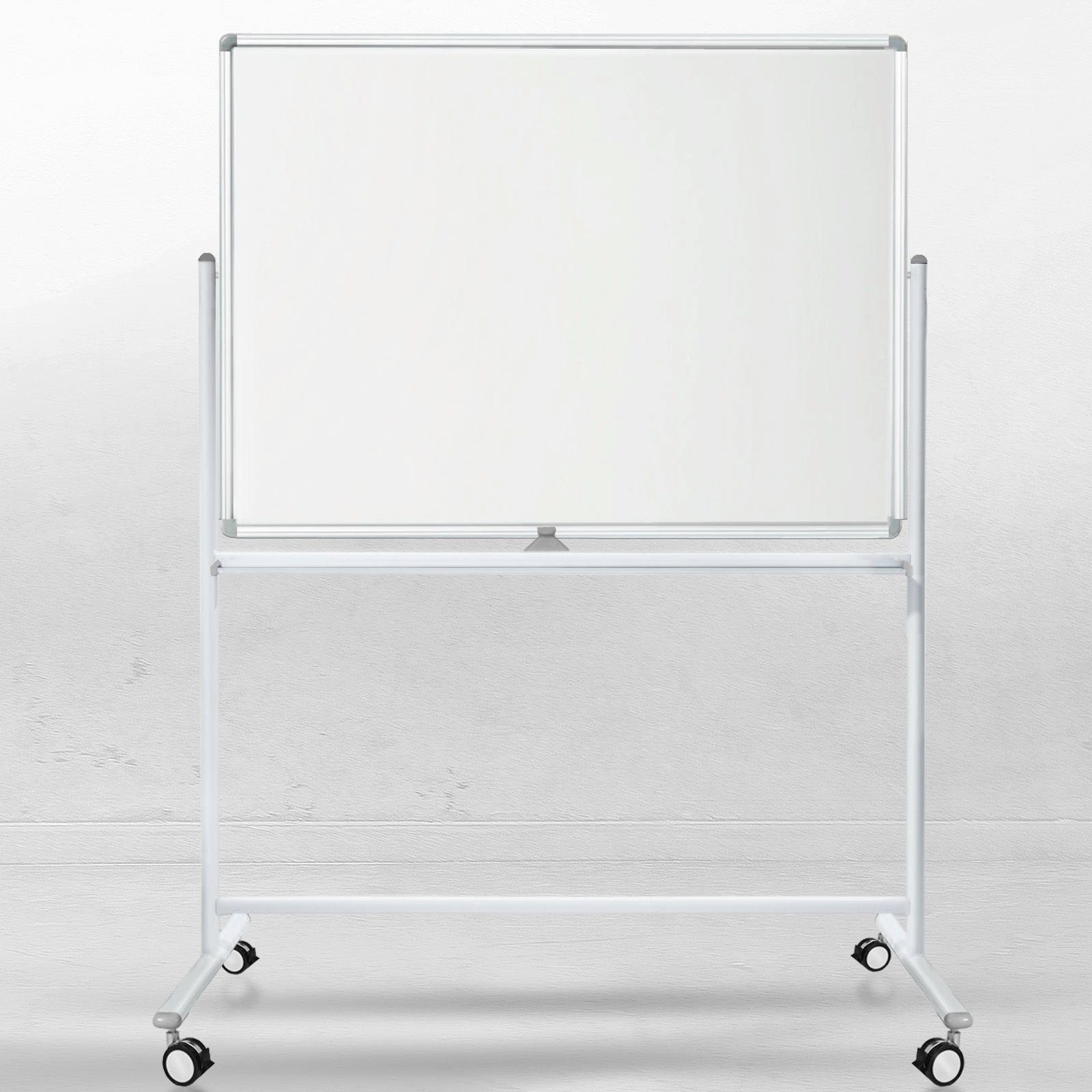 Master of Boards Wandtafel mobil Stanford PRO – doppelseitig, magnetisch & kratzfest, mit Rollen, mit Ablage, drehbare Wandtafel in 5 Größen, 120 cm x 220 cm