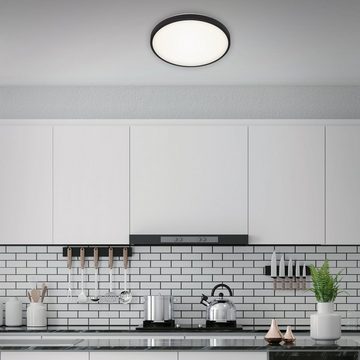 Briloner Leuchten LED Deckenleuchte 3455-215, LED fest verbaut, Neutralweiß, IP20, schwarz-weiß, 38,5 cm