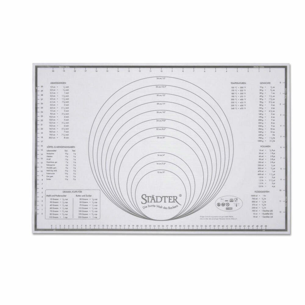 STÄDTER Backmatte Silikon-Unterlage Maxi, Silikon