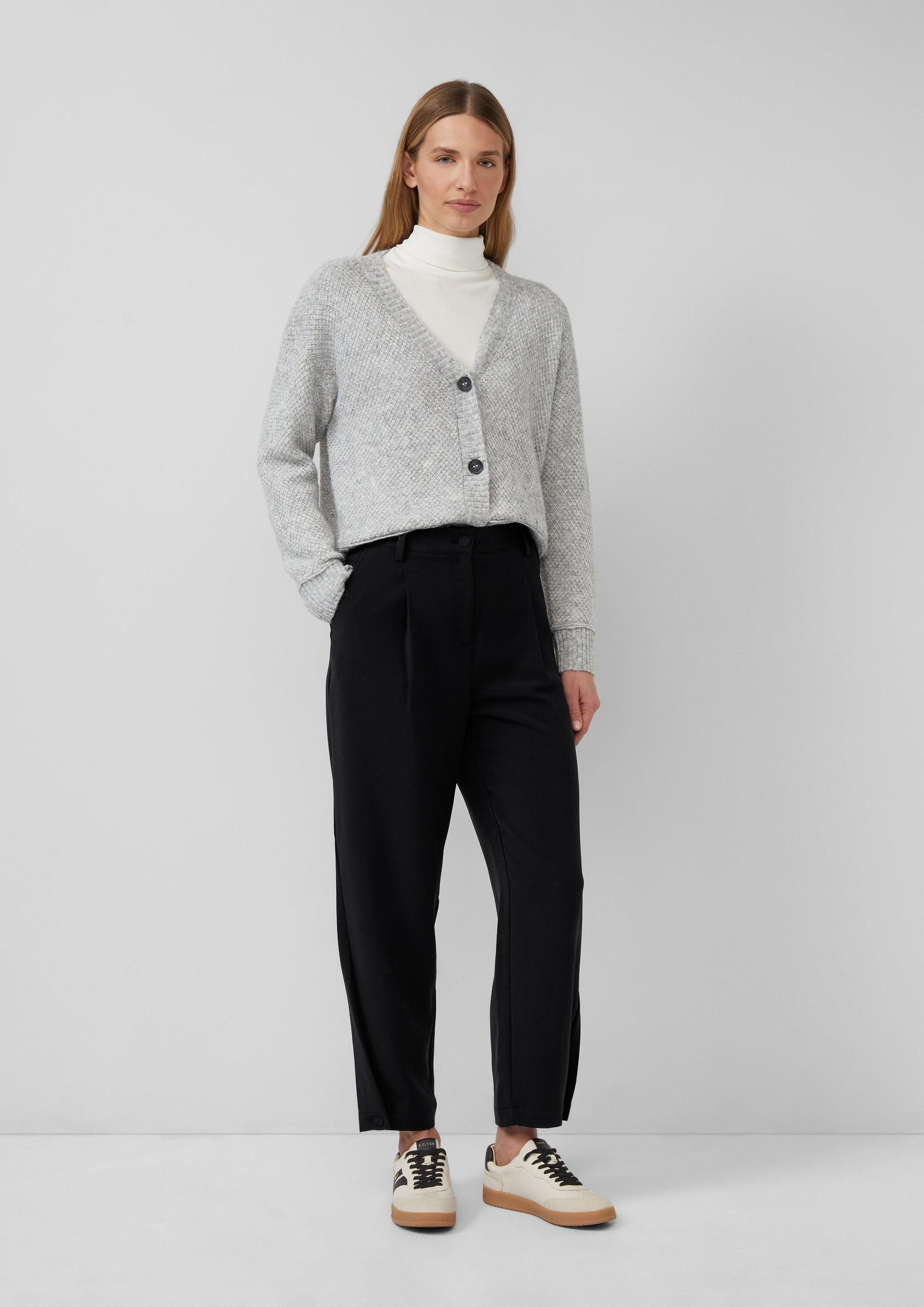 s.Oliver 7/8-Hose Hose Cropped Hose mit Barrel Leg und Saum-Detail günstig online kaufen