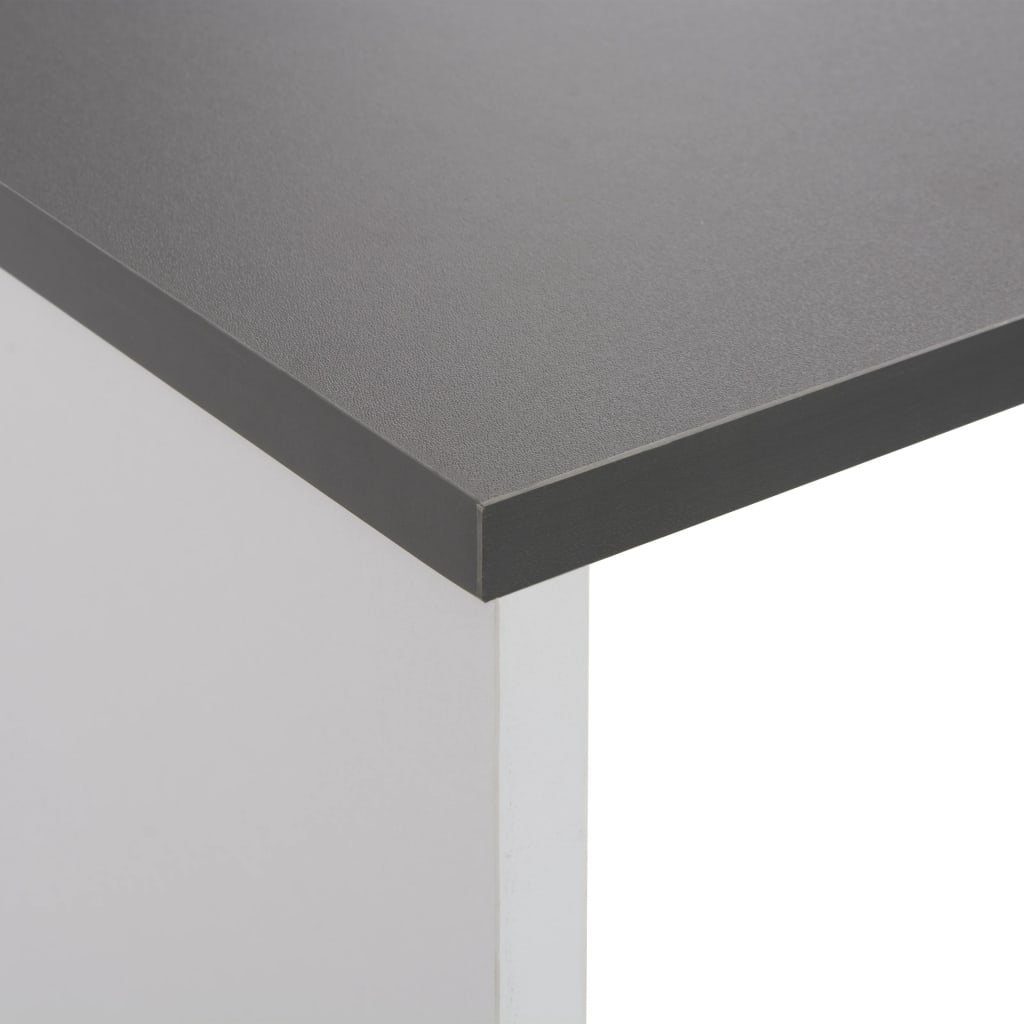 vidaXL Esstisch Bartisch mit x Grau 2 Weiß cm 120 (1-St) 40 und Grau 130 Tischplatten x | Grau