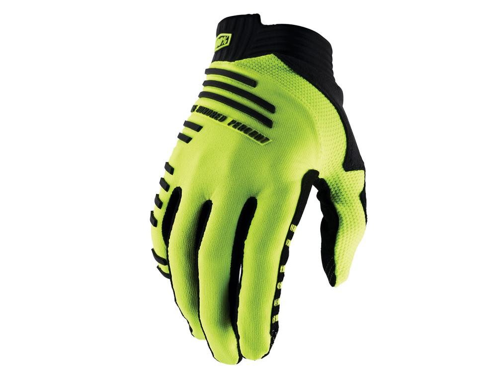 100% Fahrradhandschuhe 100% R-Core Gloves L Fluo Yellow - Downhill-Handschuhe mit maximalem S