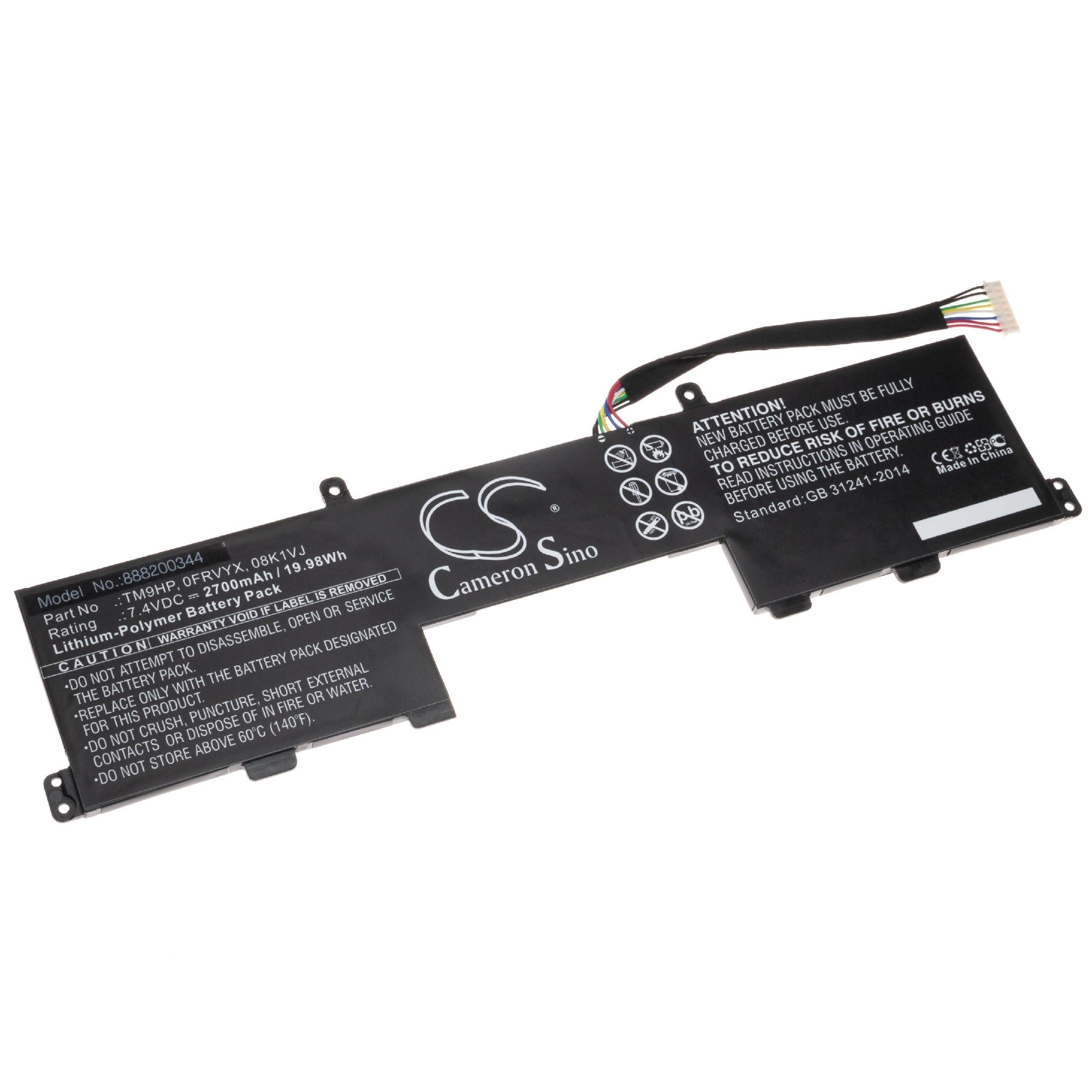 vhbw kompatibel mit Dell Latitude 13 7350 Laptop-Akku Li-Polymer 2700 mAh (7,4 V)