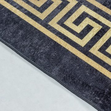 Teppich Waschbarer Teppich Federico Schwarz, Teppich Boss, Läufer, Höhe: 7 mm