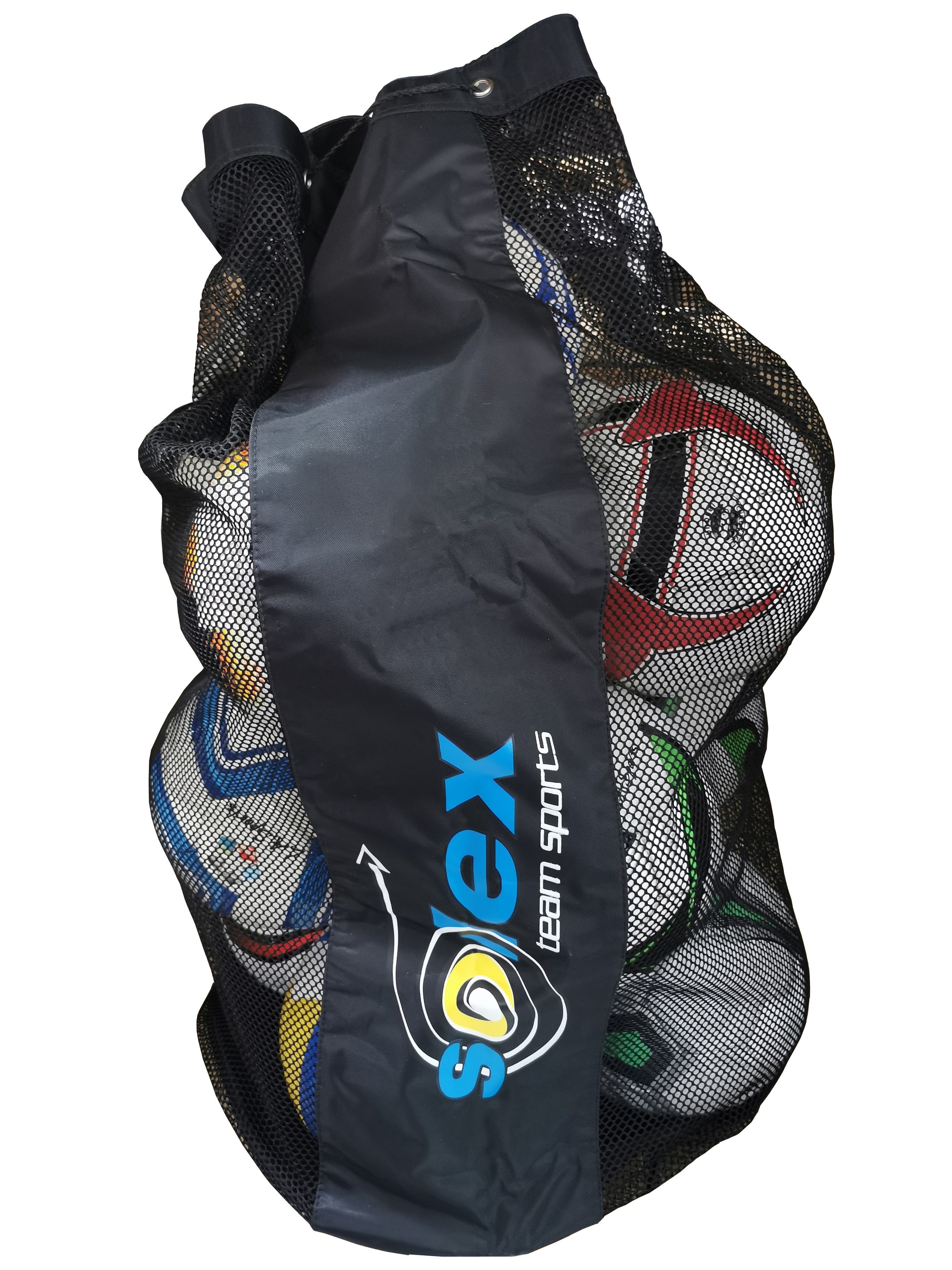 Multi verstellbarer solex - sports feinmaschiges 15 Bälle Tragegurt Schultergurt Sport Ballnetz, Balltasche 10 Ballsack