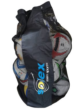 solex sports Balltasche Ballsack 10 - 15 Bälle Multi Sport Tragegurt feinmaschiges Ballnetz, verstellbarer Schultergurt