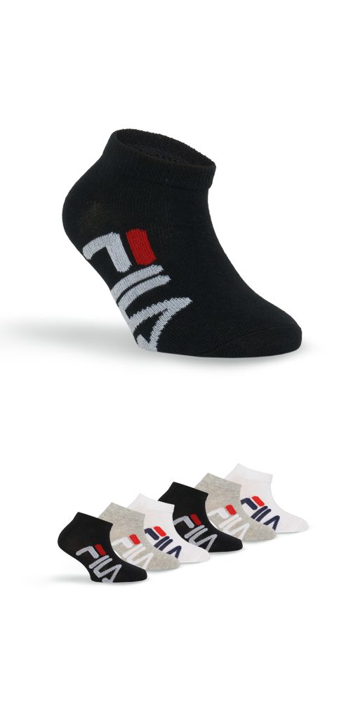 Fila Sneakersocken JUNIOR UNISEX INVISIBLE SOCKS (6-Paar) mit Logoschriftzug seitlich