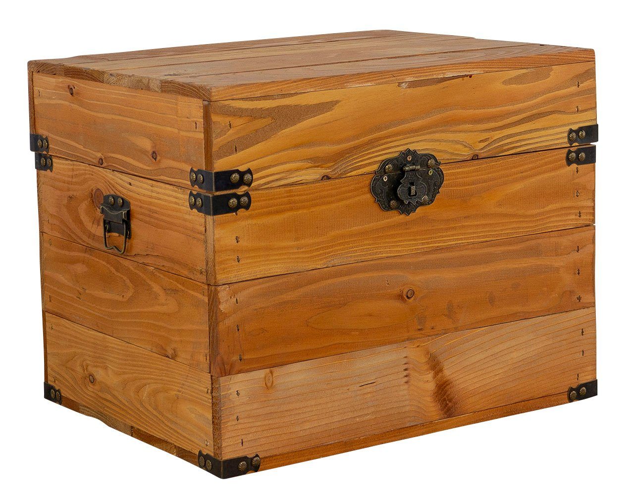 Kistenkolli Altes Land Allzweckkiste Holztruhe mit Deckel Elsa Ocker Schatz günstig online kaufen