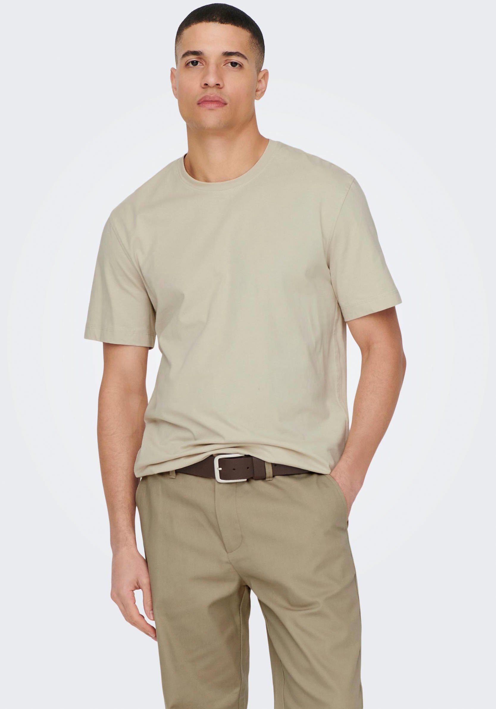 ONLY & SONS Rundhalsshirt ONSMAX LIFE günstig online kaufen