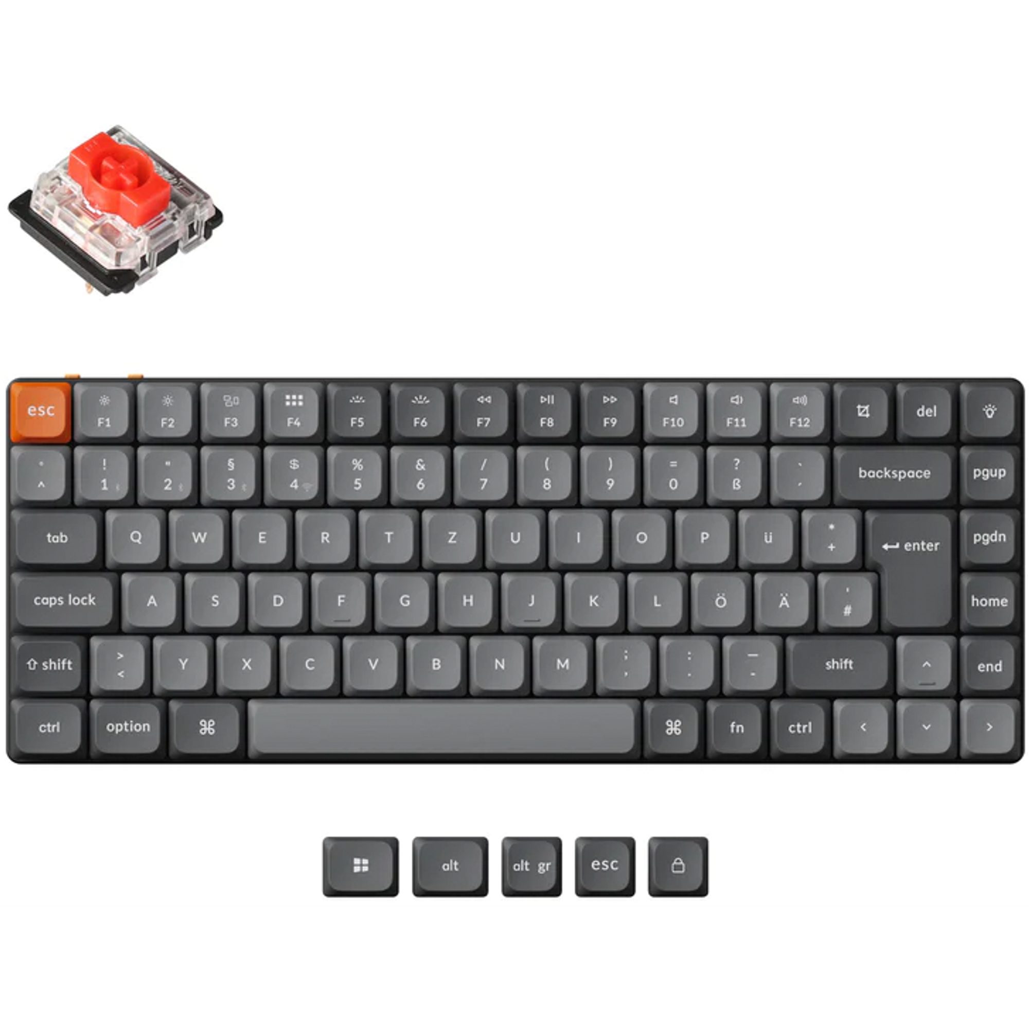 Keychron Keychron K3 Max, Gaming-Tastatur, (Hot-Swap, Aluminiumrahmen, RGB) Tastatur