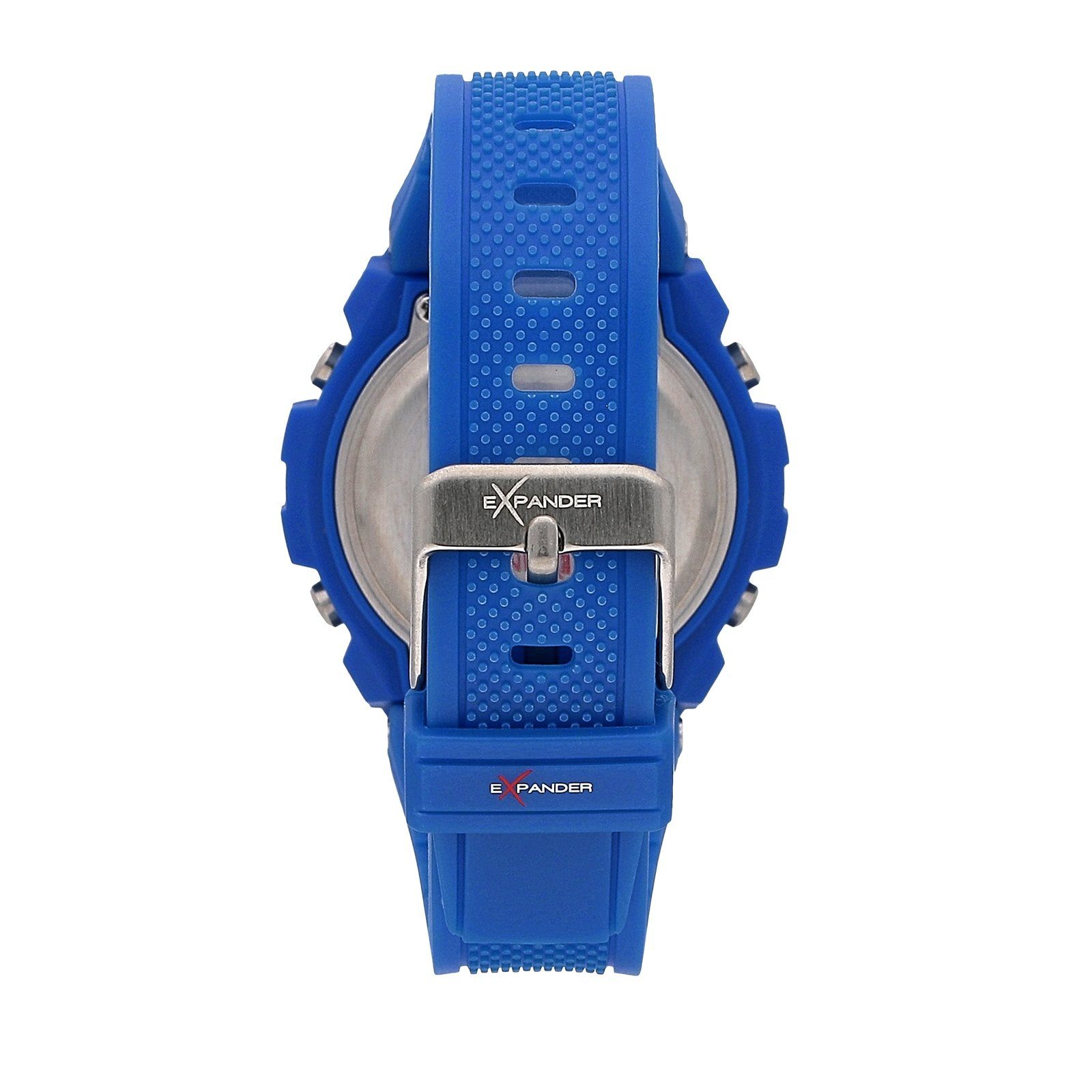 PURarmband Sector Armbanduhr (ca. eckig, Herren Herren groß Sector 52,3x46mm), Armbanduhr Digital, blau Digitaluhr extra