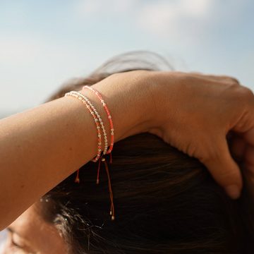 juni Perlenarmband Set Sommer Armband-Set Apricot (Sommer Set), fair hergestellt