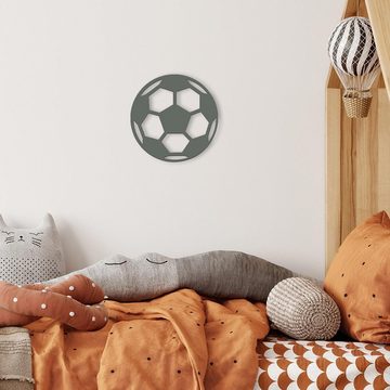 Namofactur LED Dekolicht Fußball - Dekoobjekt aus Holz mit Fussball Motiv - Wand Deko Lampe, Ohne Zugschalter/Stern, LED fest integriert, Warmweiß, Wanddekoobjekt Wohnzimmer Leuchte batteriebetrieben