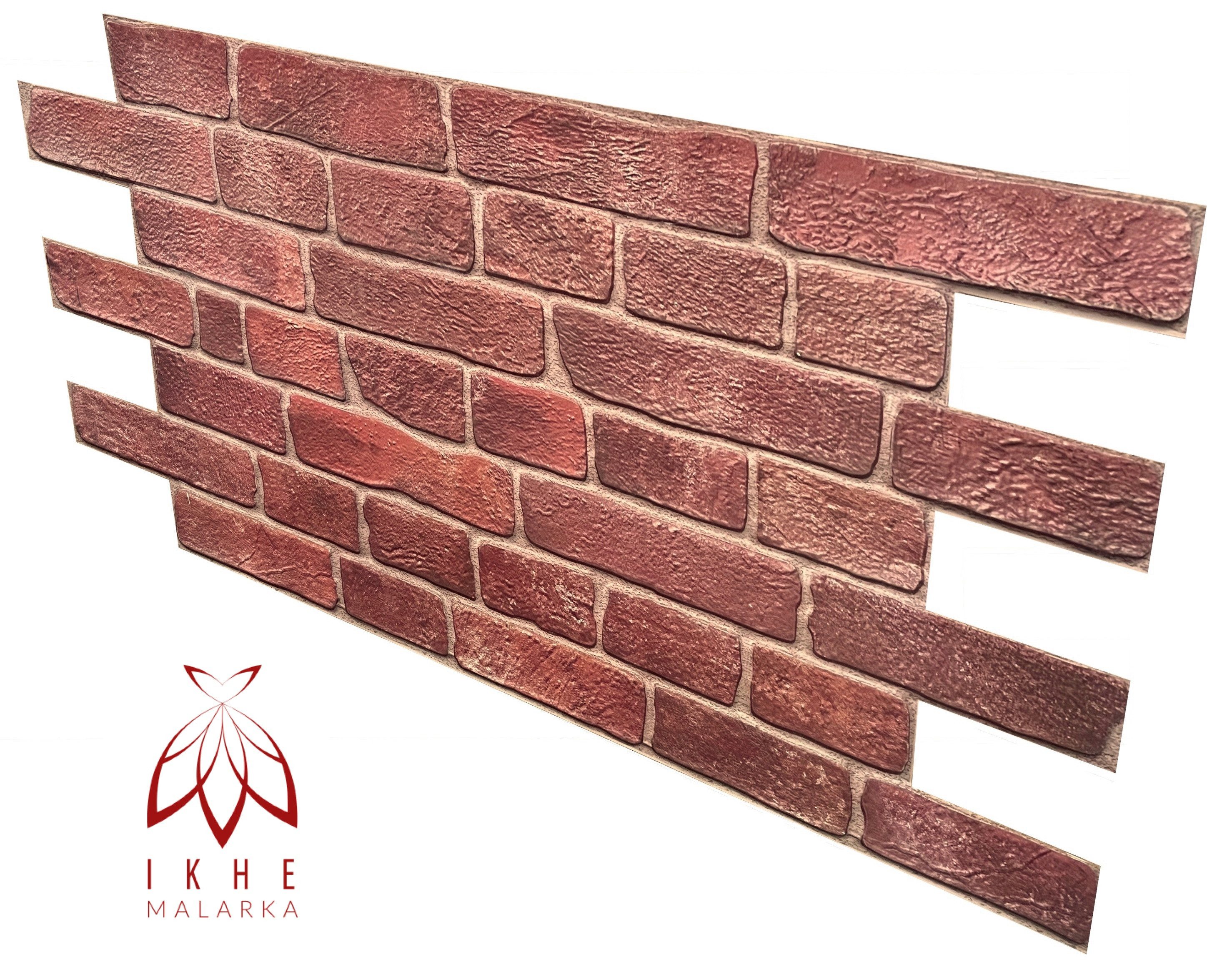 IKHEMalarka 3D Wandpaneel PVC 3D Paneele Stein Optik Wandverkleidung, BxL: 48,00x90,00 cm, 0,40 qm, 0,4m² - 1 Stück Wasserdicht und flexibel!