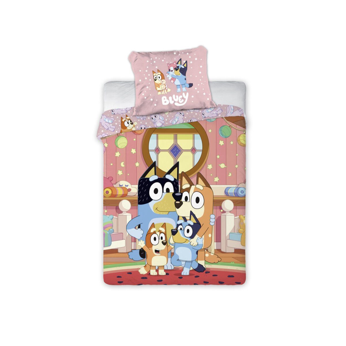 Bluey Kinderbettwäsche Bluey At Home Bettwäsche 140x200cm