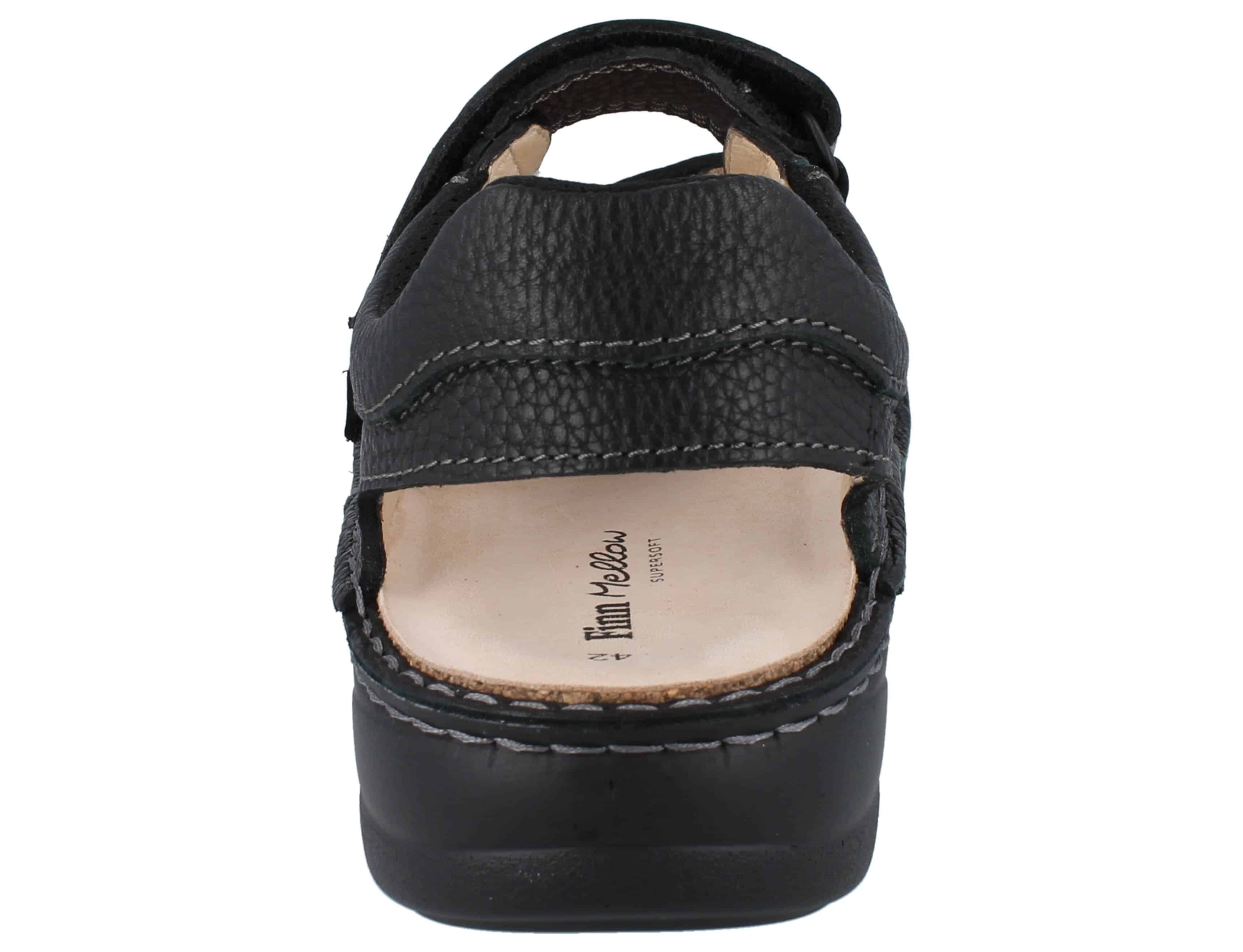 Finn Comfort FINN COMFORT Skiathos Herren Sandale schwarz Glattleder - Größe: 44 Sandale Wechselfußbett