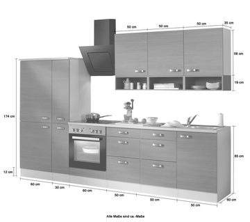 OPTIFIT Küchenzeile Vigo, mit E-Geräten, Breite 310 cm