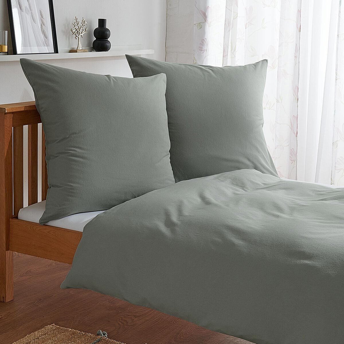 TRAUMSCHLAF Bettwäsche Uni Feinbiber, Biber, 2 teilig, feine warme weiche B günstig online kaufen